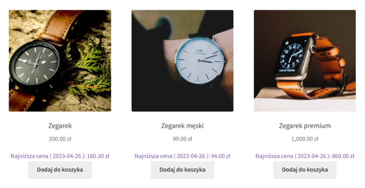 Najniższa cena produktu na stronie produktowej w ciągu 30 dni