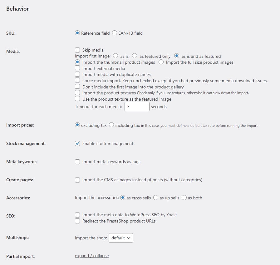 prestashop woocommerce import 