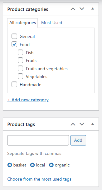 Usuń tagi produktów