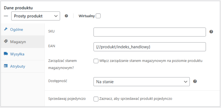 Import EAN produktu w WooCommerce