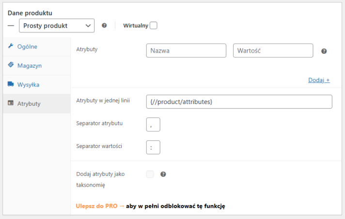 Zaawansowane mapowanie atrybutów dla importu produktów w WooCommerce