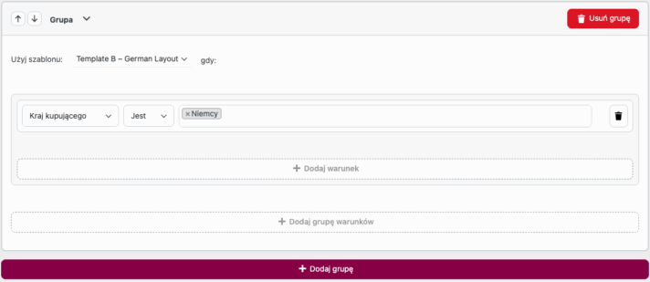 Faktury WooCommerce - warunkowe użycie szablonu faktury PDF - przykład dla kraju