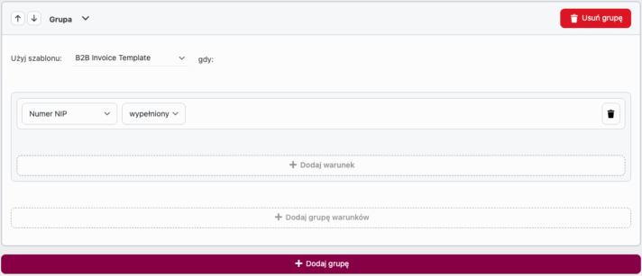 Faktury WooCommerce - warunkowe użycie szablonu faktury PDF - przykład dla wpisanego NIP