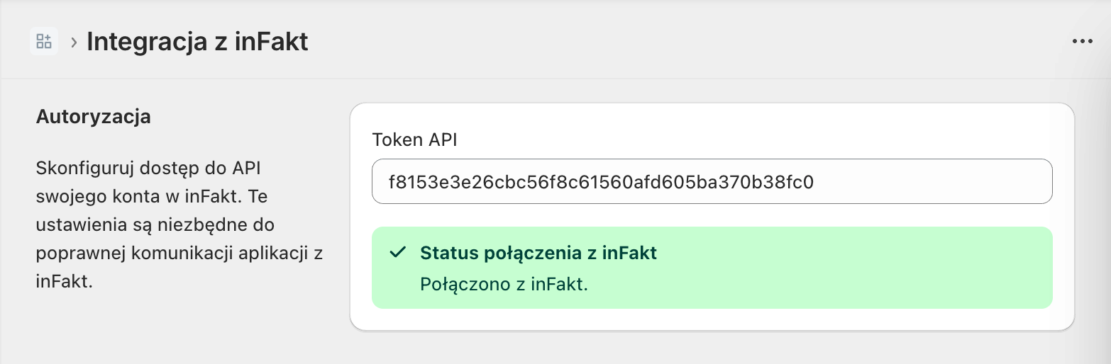 InFakt Shopify - ustawienia faktury