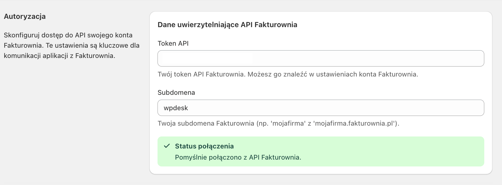 Fakturownia dla Shopify - autoryzacja konta