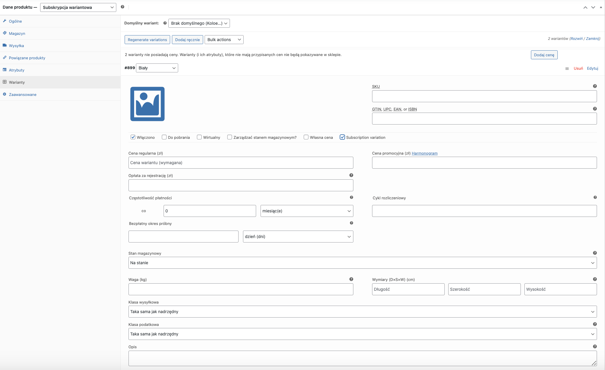 Flexible Subscriptions - Subskrypcja z jednorazową opłatą