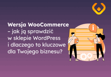 Baner artykułu o wersji WooCommerce z tytułem i logo WP Desk