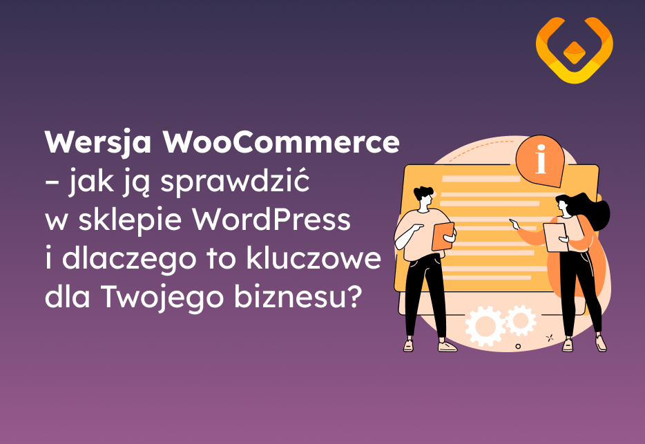 Baner artykułu o wersji WooCommerce z tytułem i logo WP Desk