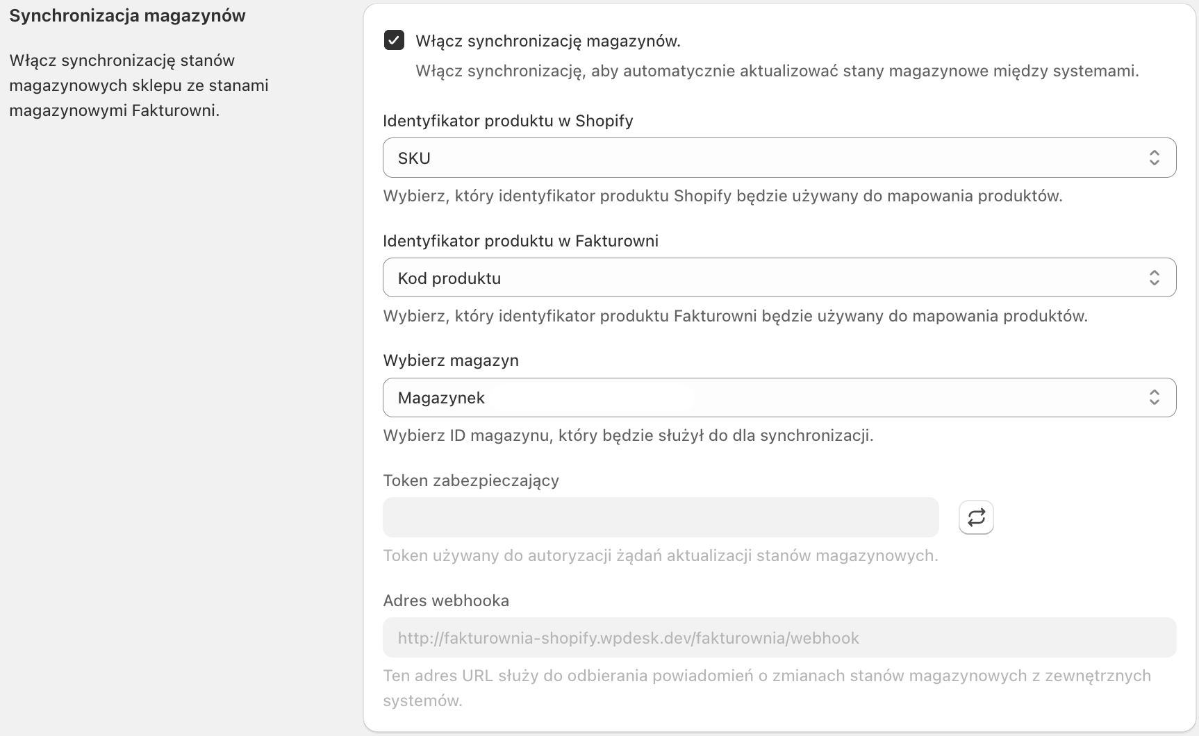 Fakturownia Shopify - synchronizacja magazynowa
