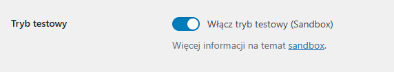 Integracja WooCommerce PayU - tryb testowy (ON)