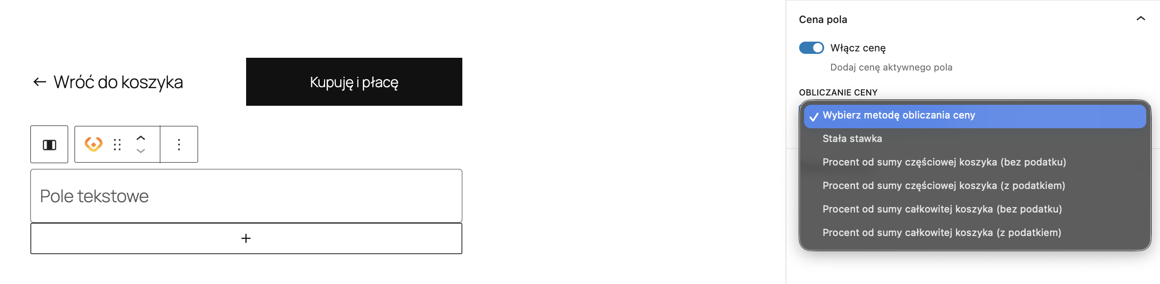 Metoda naliczania ceny