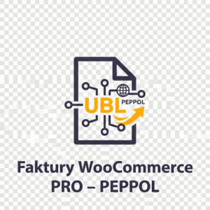 Ikona wtyczki Faktury WooCommerce PRO PEPPOL umożliwiającej generowanie faktur w formacie UBL XML.