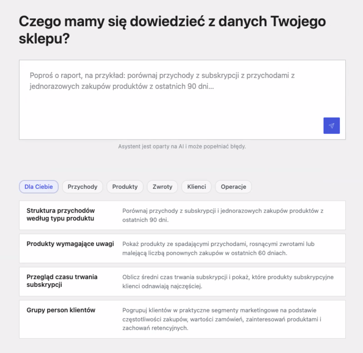 raporty sprzedaży WooCommerce AI