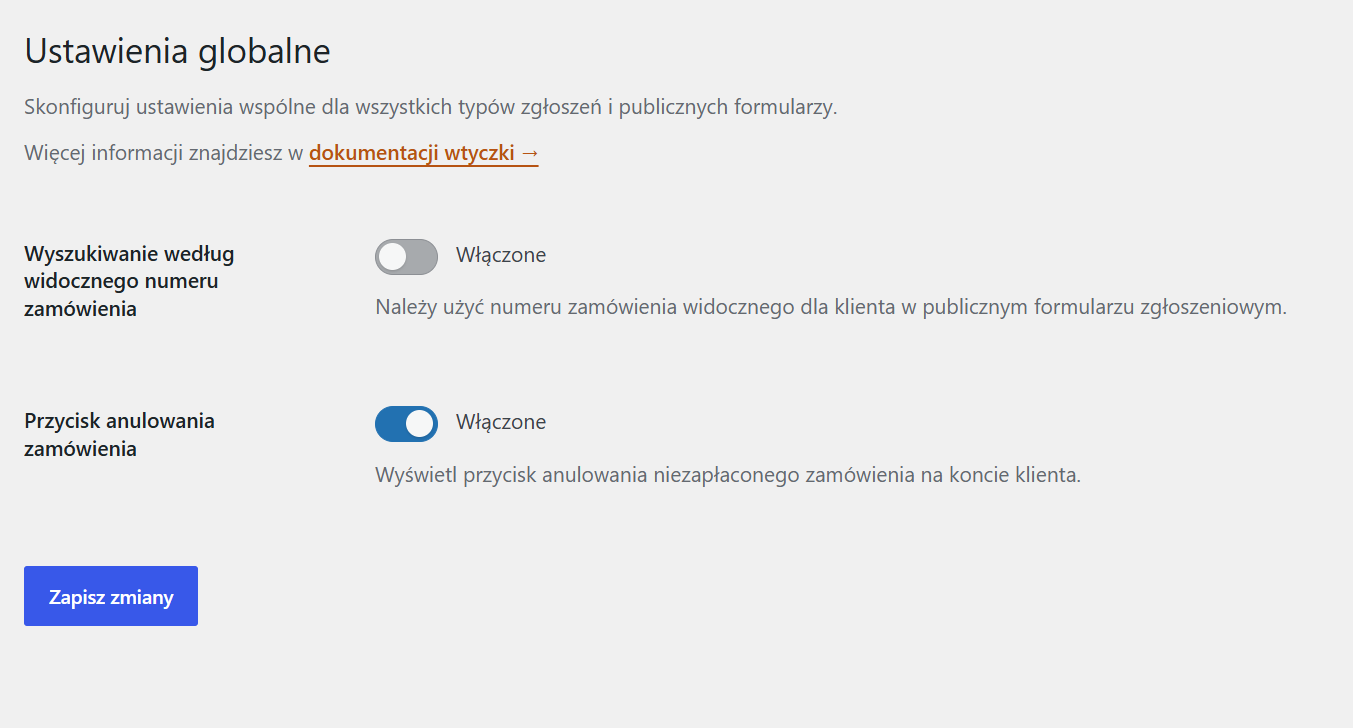 Elastyczne zwroty i reklamacje WooCommerce - ustawienia globalne
