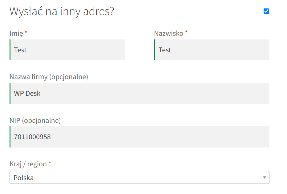 Dane odbiorcy w klasycznym checkoucie WooCommerce iFirma