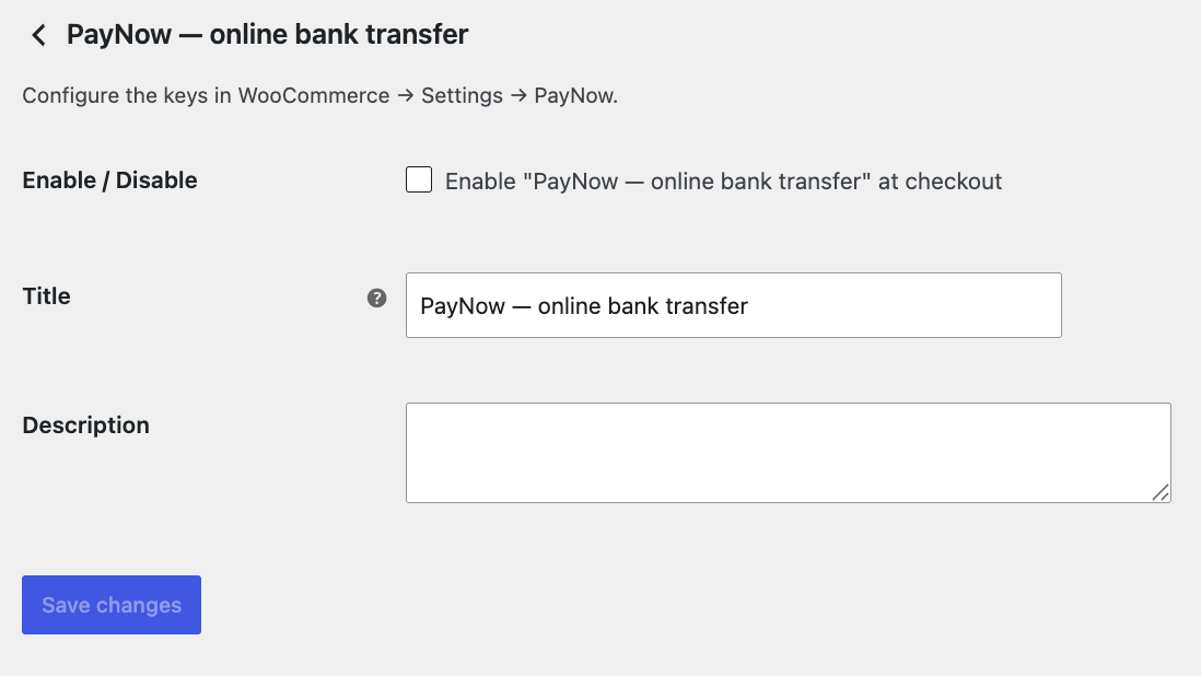 PayNow WooCommerce - ustawienia